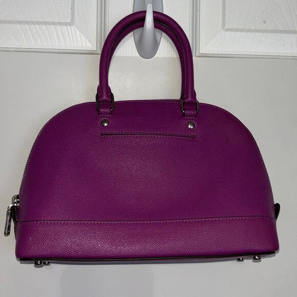 Coach mini sierra satchel purse/bag purple crossgrain leather + wallet F57555 - Picture 6 of 12